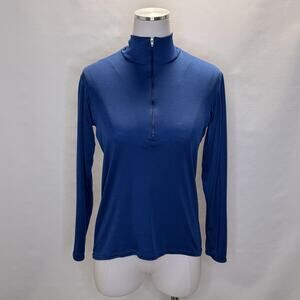 Patagonia Capilene Pullover Womens XS Blue 1/4 Zip Lightweight Base Layer Shirt